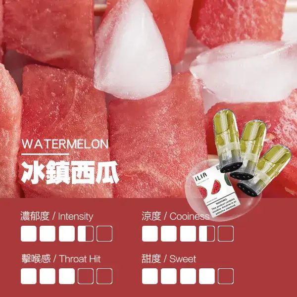 ILIA煙彈-瓷芯霧化彈-冰鎮西瓜口感webp - ILIA 台灣官方線上|LANA、RELX、SP2S 全系列主機煙彈