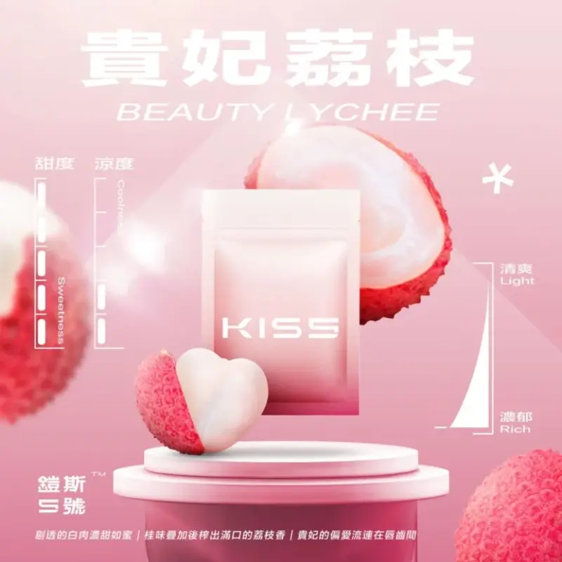 KISS-鎧斯5號一代煙彈-貴妃荔枝webp - ILIA 台灣官方線上|LANA、RELX、SP2S 全系列主機煙彈